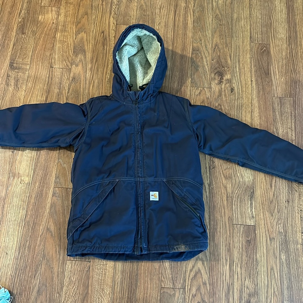 Dark blue carhartt work zip up